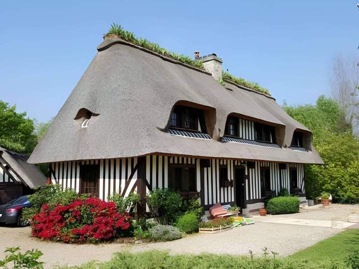 Toiture en chaume démoussée Normandie